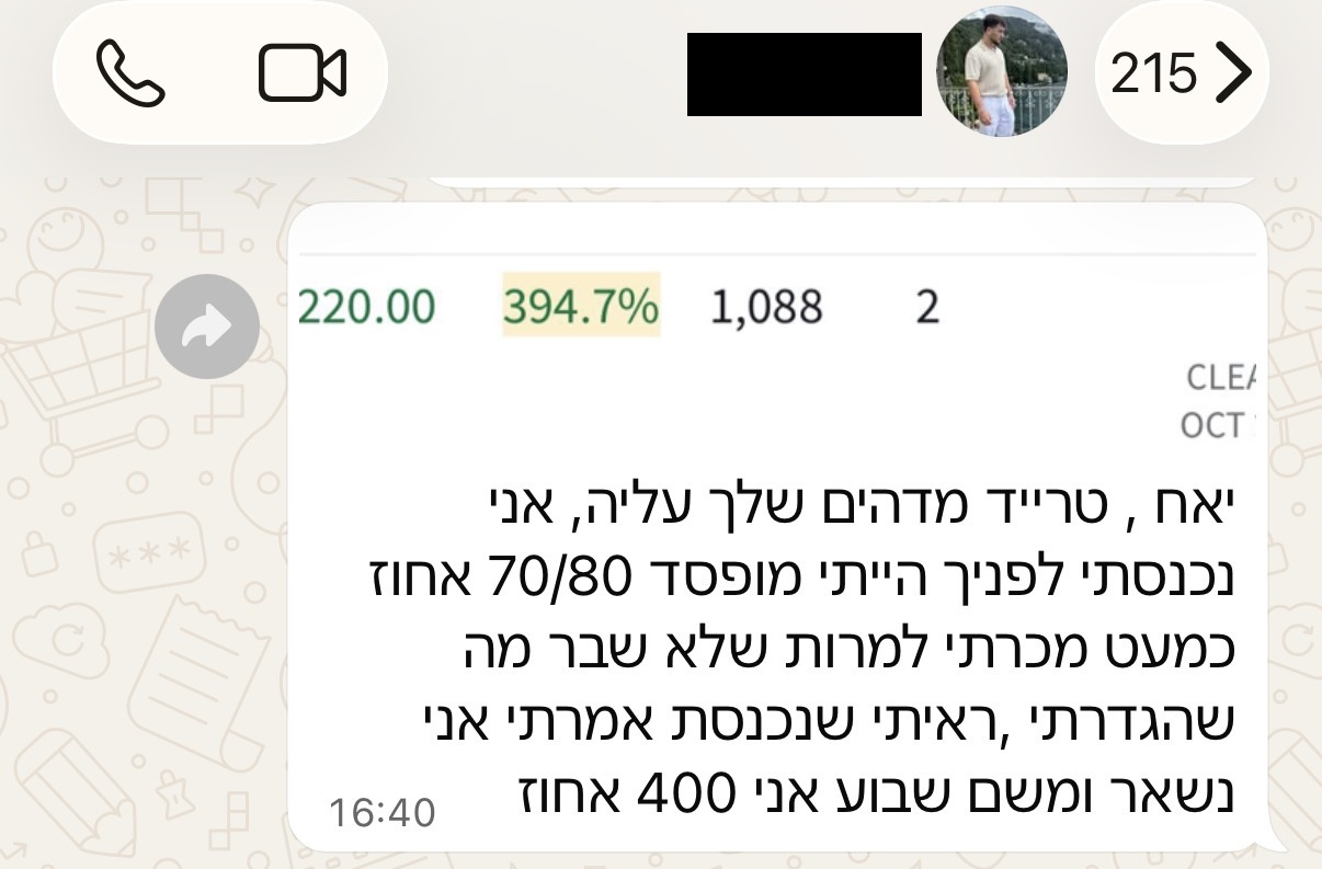 צילום מסך של חבר בקהילה 6