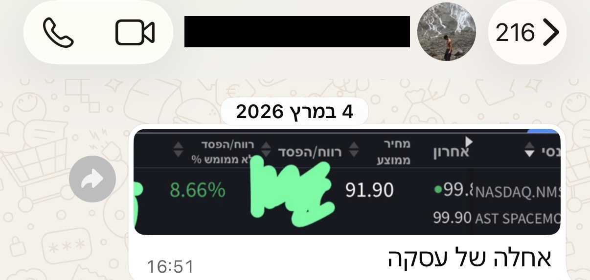 צילום מסך של חבר בקהילה 16