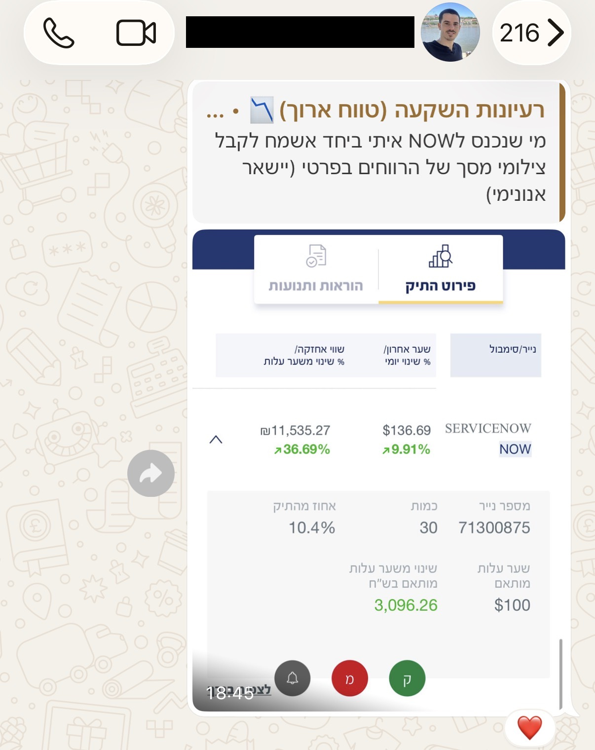 צילום מסך של חבר בקהילה 19