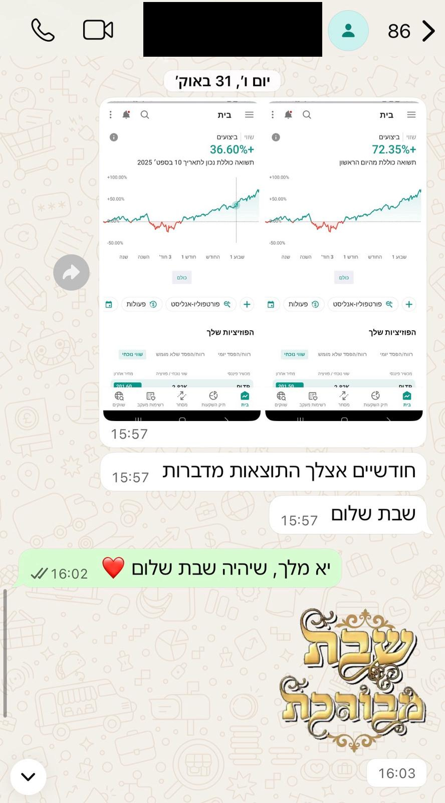 צילום מסך של חבר בקהילה 46