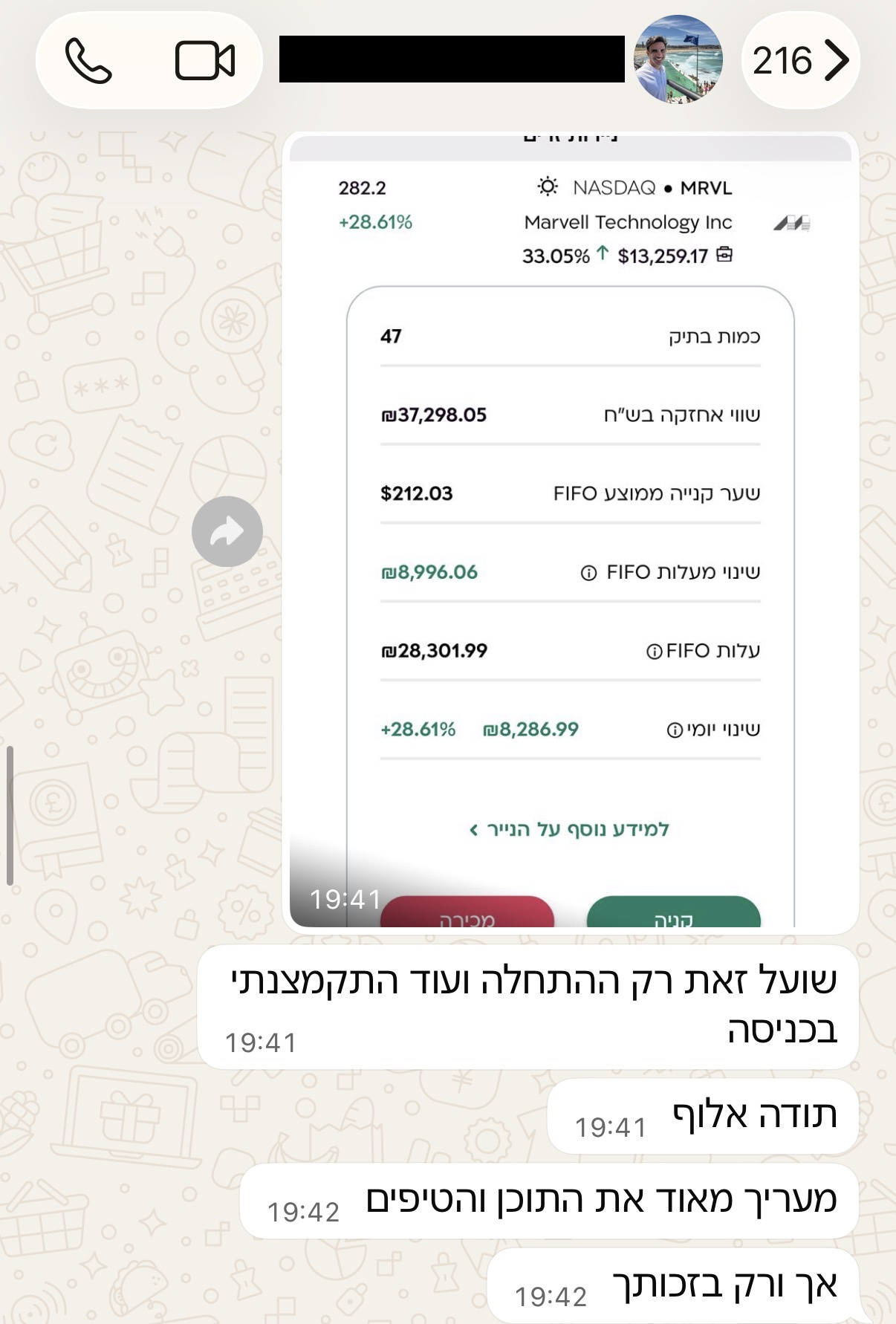 צילום מסך של חבר בקהילה 14