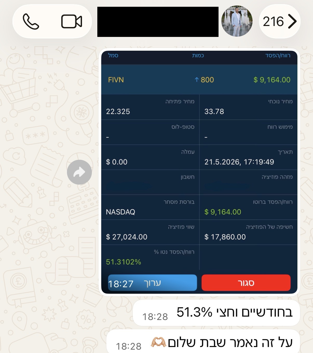 צילום מסך של חבר בקהילה 21